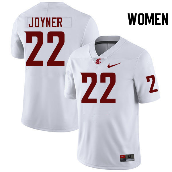 Women #22 Josh Joyner Washington State Cougars College Football Jerseys Stitched-White